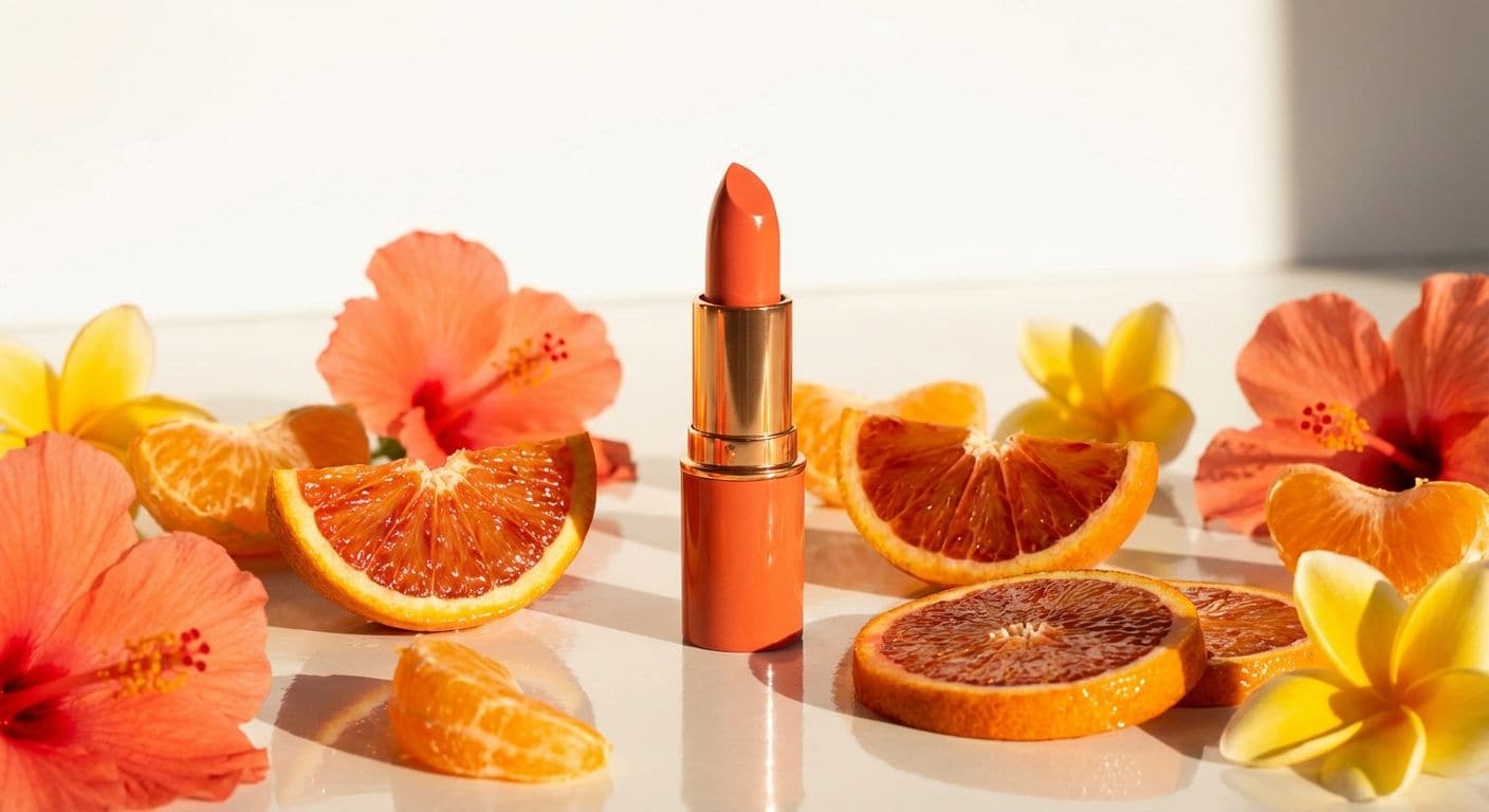 Tangerine Dream vibrant tangerine-coral lipstick shade